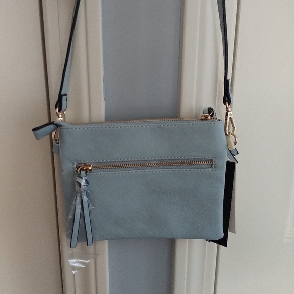Isabelle Vegan Light Blue Crossbody Bag - Picture 4 of 9